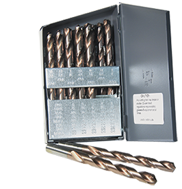 HSS 29pc. NAS 907B Titanium Carbon Nitride 135° Split point HSS 29pc. NAS 907B Titanium Carbon Nitride 135° Split point